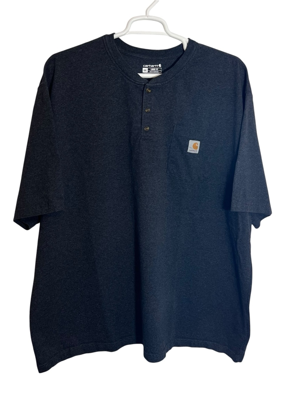 Carhartt Loose Fit T-Shirt Pocket Logo Tee Mens Size 4XL Gray